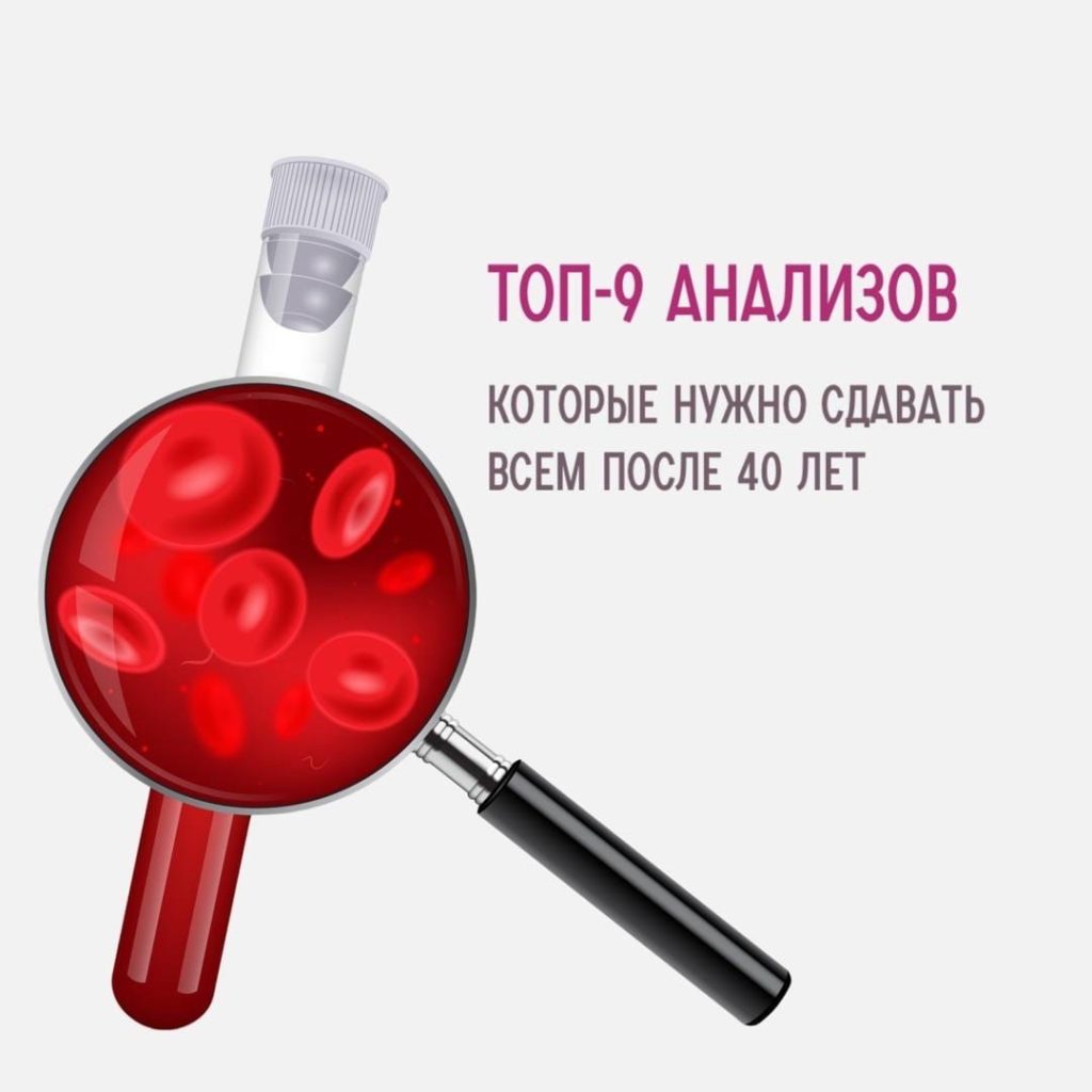 ⚡Топ-9 обязательных анализов, которые нужно сдавать всем после 40